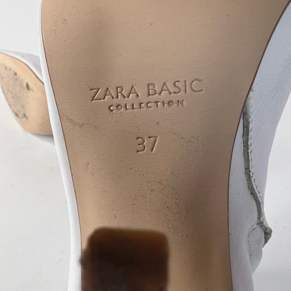 ZARA White Heeled Booties Size 37 - Picture 7 of 7